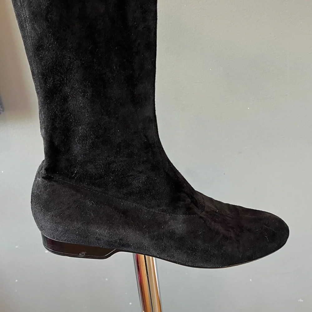 🥑Robert Clergerie Suede Over-The-Knee Boots Black 36 5.5